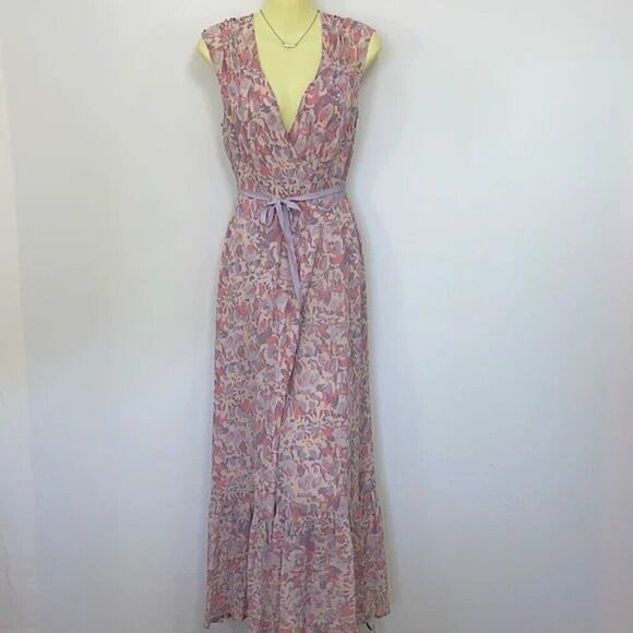 Reformation Dress “ Haven Floral “ Carole Print Maxi Wrap Tie Waist NWOT… - Picture 1 of 8